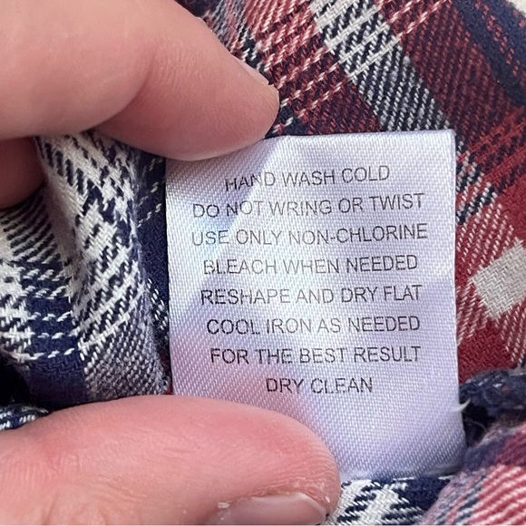 Olive & Oak 100% Cotton Flannel Plaid Button Down Shirt size Small - Picture 5 of 10